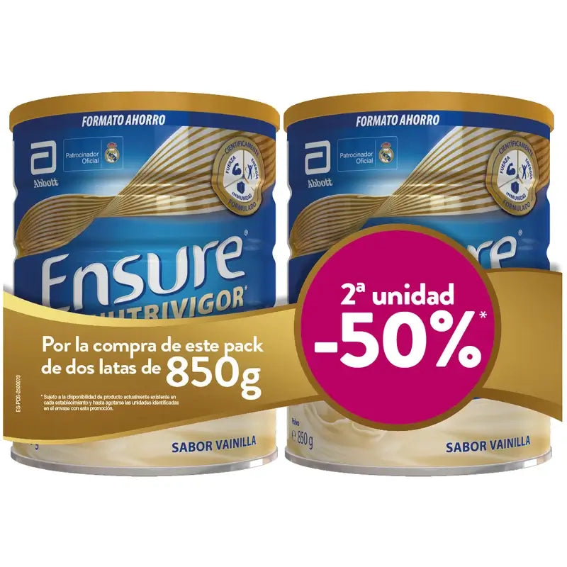 Ensure Nutrivigor Vanille 2 x 850 g, 1 700 grammes