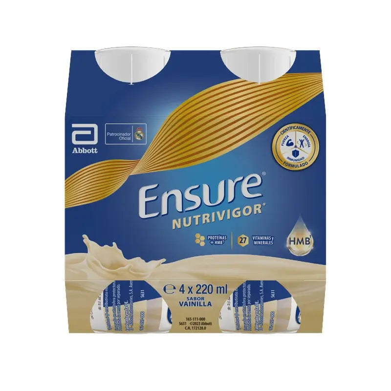 Ensure Nutrivigor Vanilla Milkshake Adultes, 4 bouteilles x 220 ml