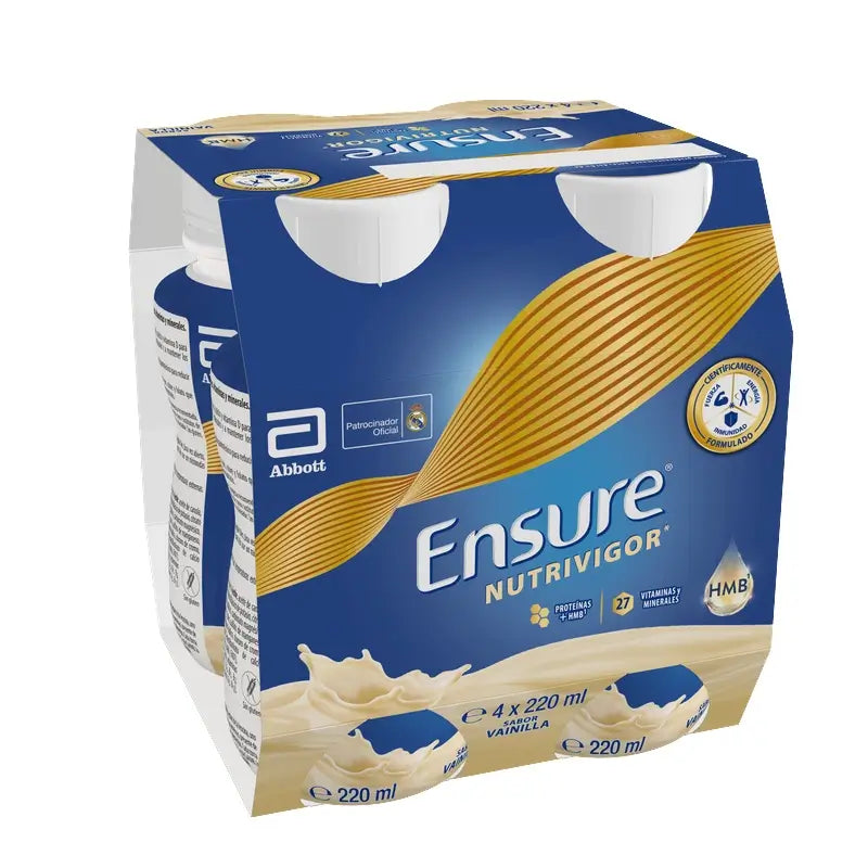 Ensure Nutrivigor Vanilla Milkshake Adultes, 4 bouteilles x 220 ml