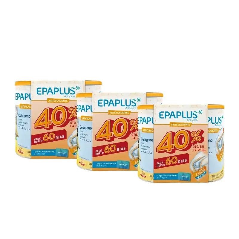 Epaplus Arthicare Collagène Antiox Vanille en poudre 60 jours, 654 g, 654 g, lot de 3