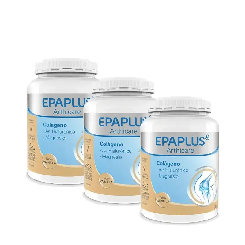 Epaplus Arthicare Collagène, saveur vanille, sans silicium, 30 jours, 325 g, lot de 3