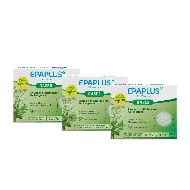 Epaplus Digestcare Gases, 30 comprimés, lot de 3