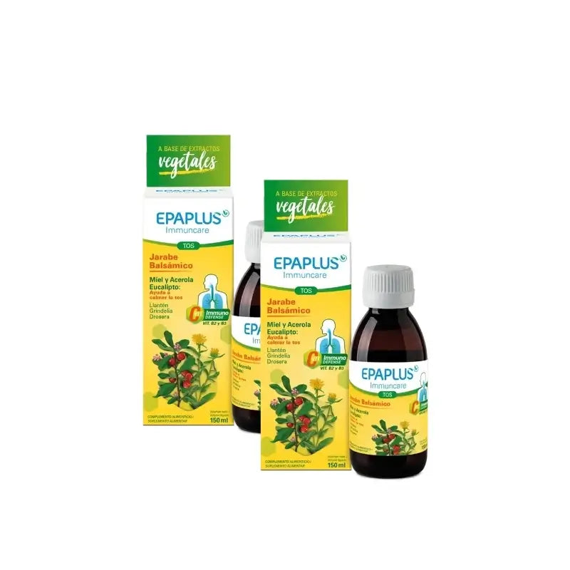 Epaplus Immuncare Sirop contre la toux pour adultes, saveur citron, 150 ml, lot de 2