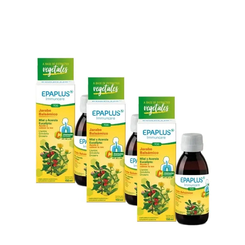 Epaplus Immuncare Sirop contre la toux pour adultes, saveur citron, 150 ml, lot de 3