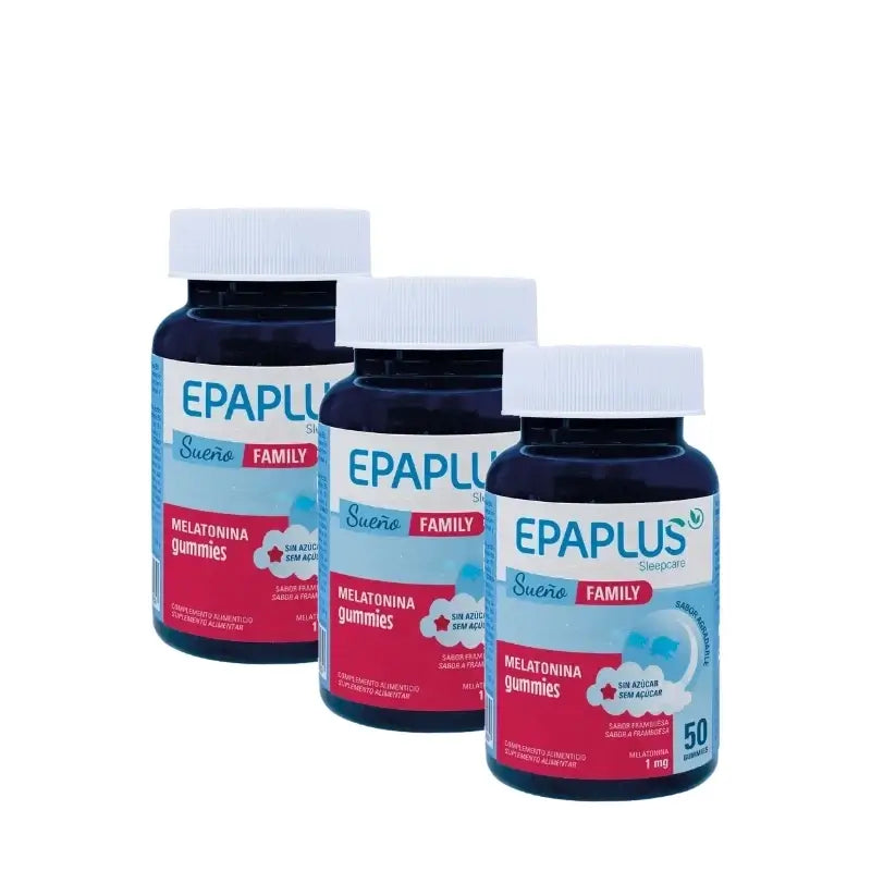Epaplus Sleepcare Melatonina Gummies Plus, 50 bonbons gélifiés, lot de 3