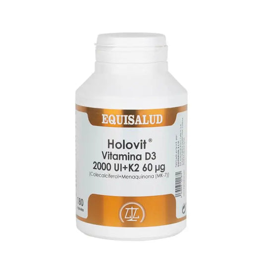 Equisalud Holovit Vitamin D3 2.000 Ui + K2 60 Ug, 180 Capsules