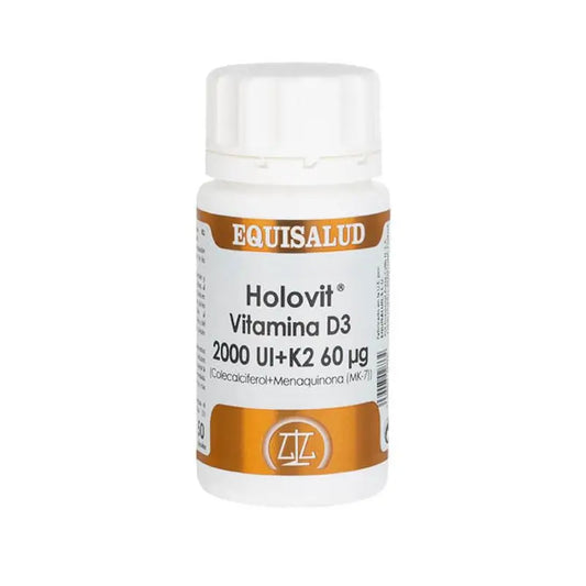 Equisalud Holovit Vitamin D3 2.000 Ui + K2 60 Ug , 50 capsules