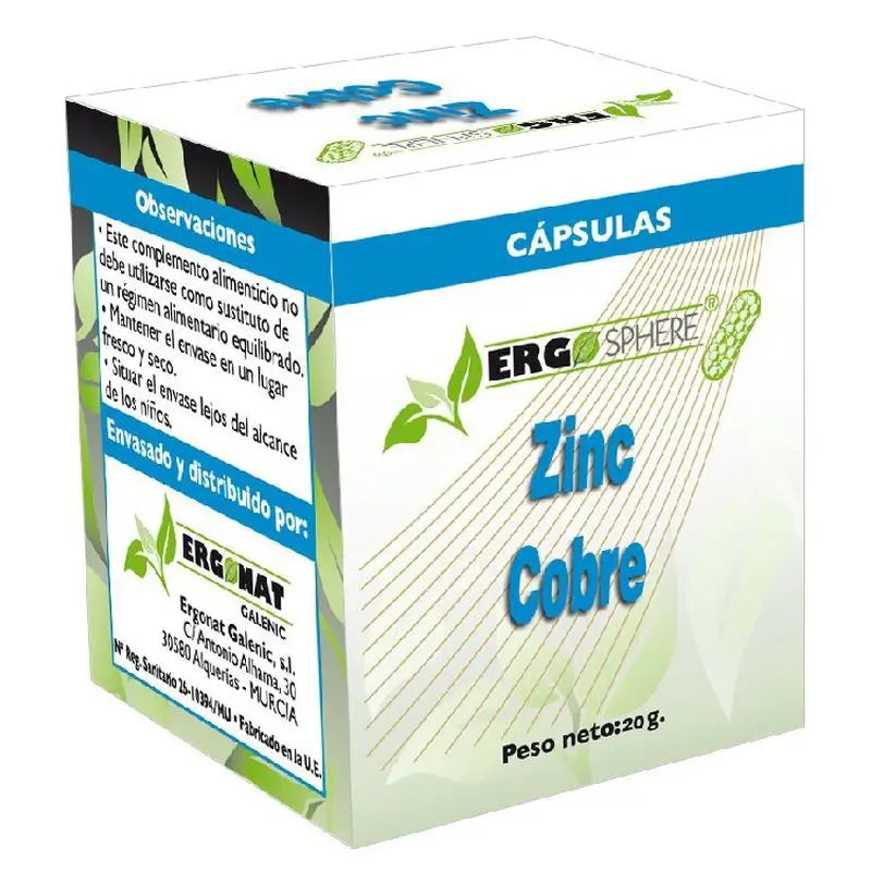 Ergosphere Zinc + Copper , 50 capsules