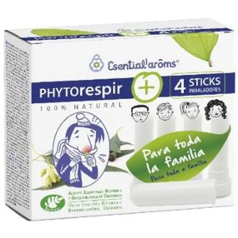 Esential Aroms Phytorespir Bottle 30Ml. + 4 Inhaler Sticks