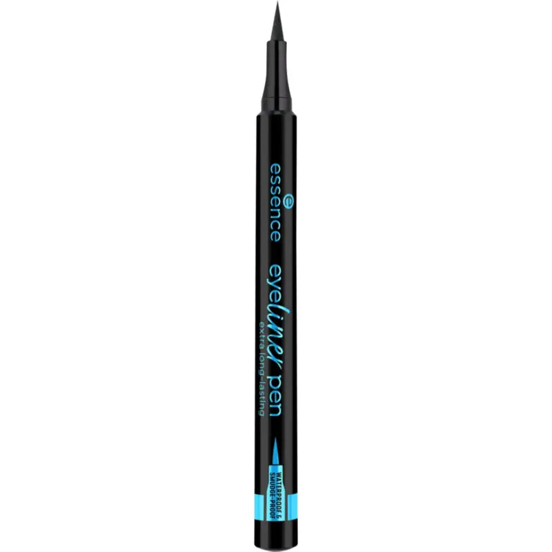 Essence Eyeliner en stylo longue tenue, waterproof et anti-bavures 01, 1,2 ml