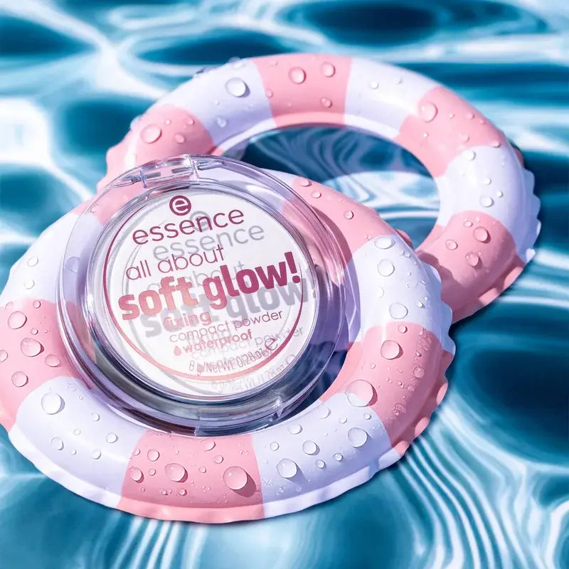 Essence Poudre compacte imperméable à l'eau All About Soft Glow ! 8 gr
