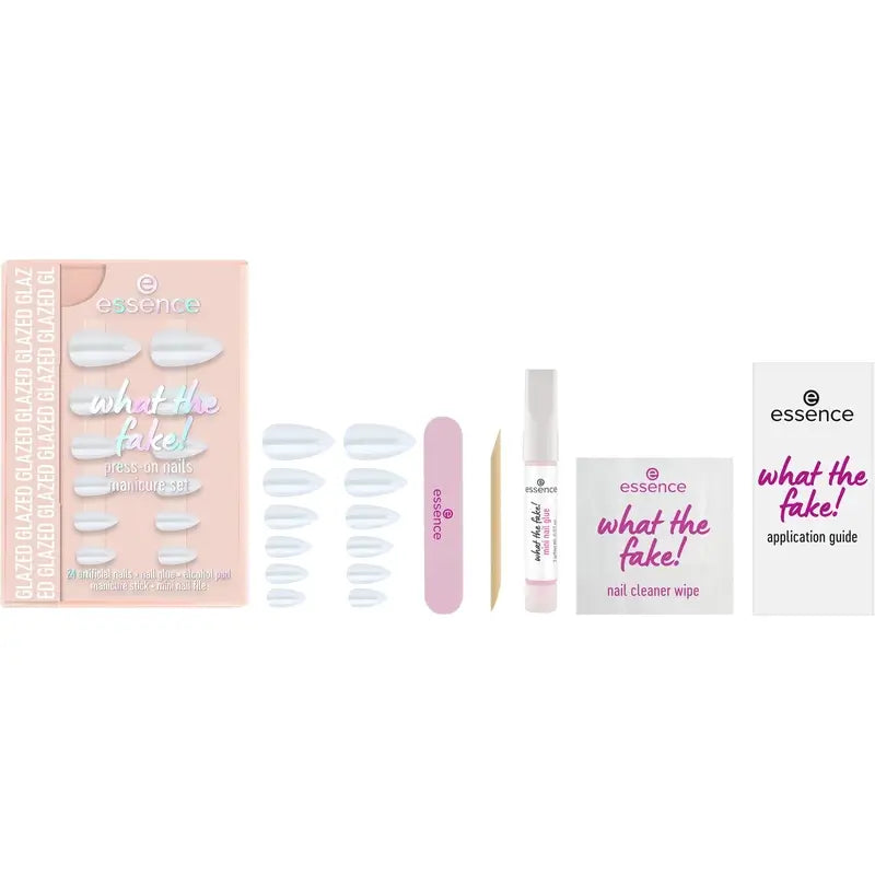 Essence Manicure Set With False Nails What The Fake ! Press-On Nails 01 , 28 pièces
