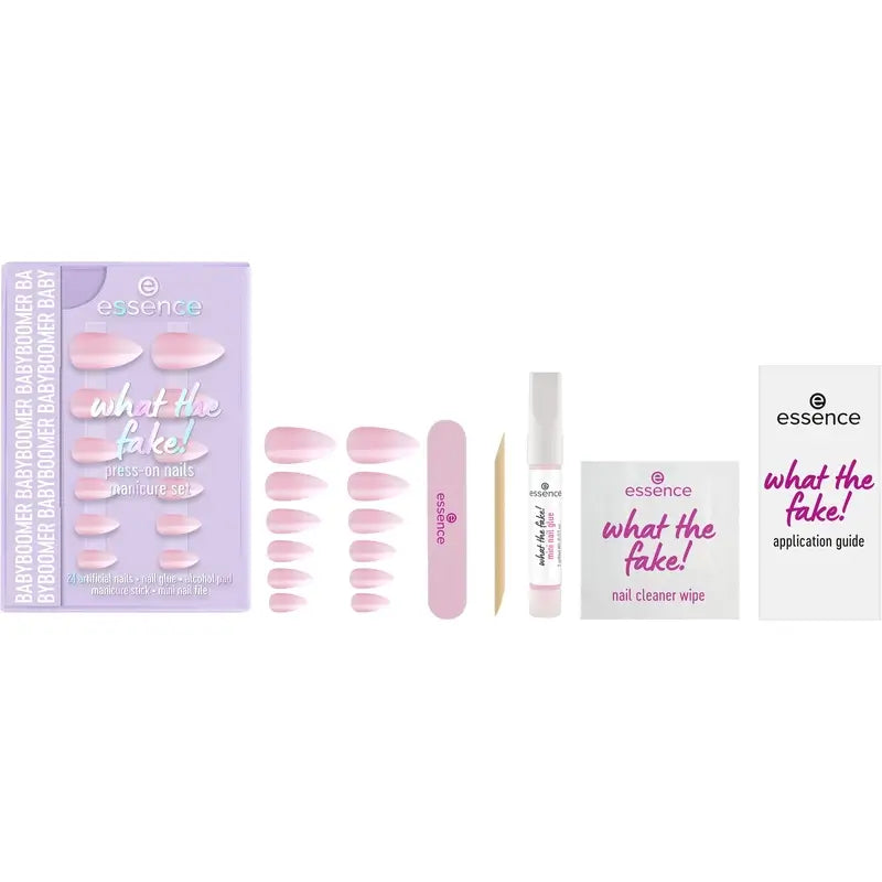Essence Manicure Set With False Nails What The Fake ! Press-On Nails 03 , 28 pièces