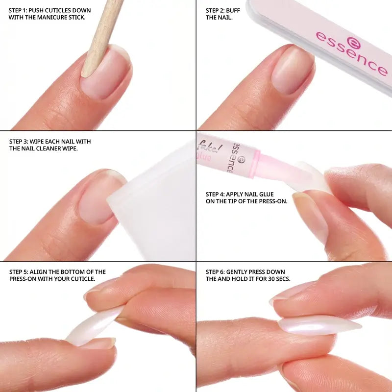 Essence Manicure Set With False Nails What The Fake ! Press-On Nails 04 , 28 pièces