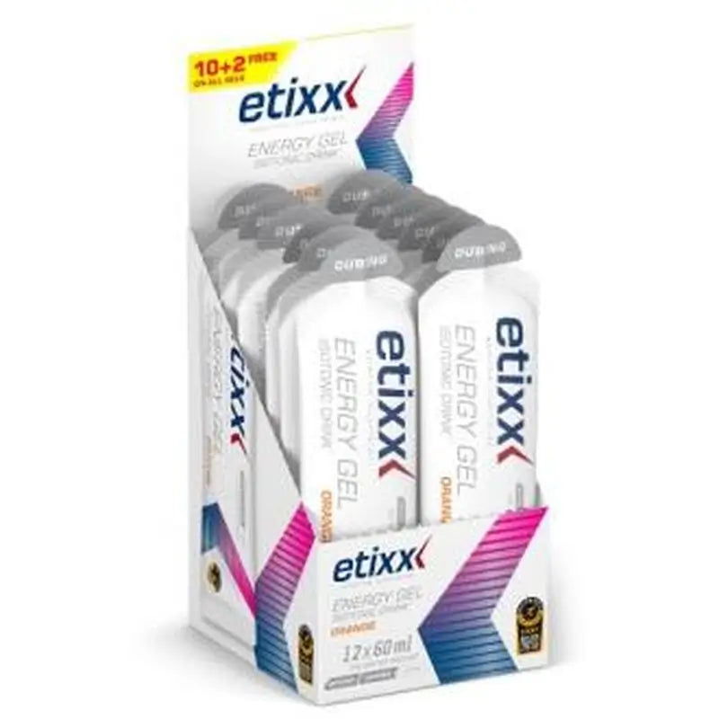 Etixx Isotonic Energy Gel Orange Flavour 12Ud.