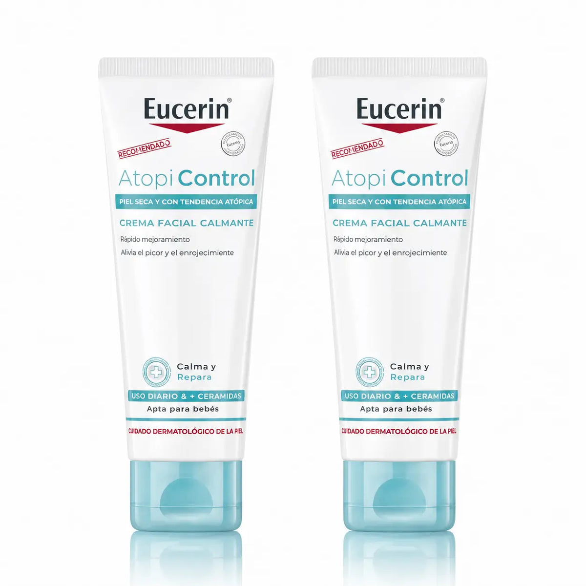 Eucerin Atopicontrol Crème Visage, 50ml, pack 2