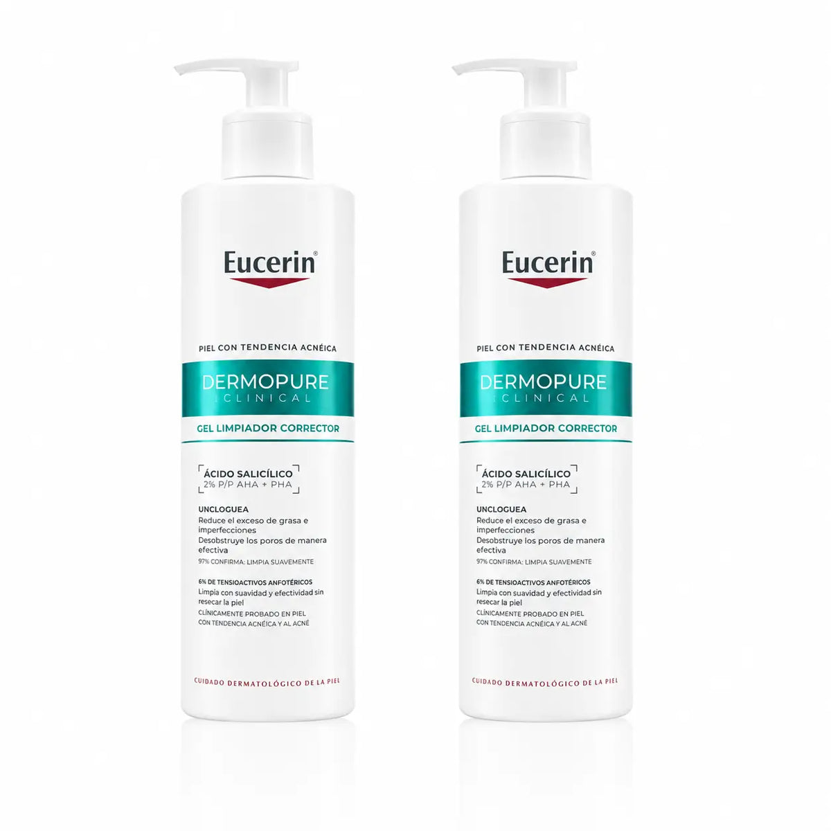Eucerin Dermopure Triple Effect Cleansing Gel, 400ml, pack 2