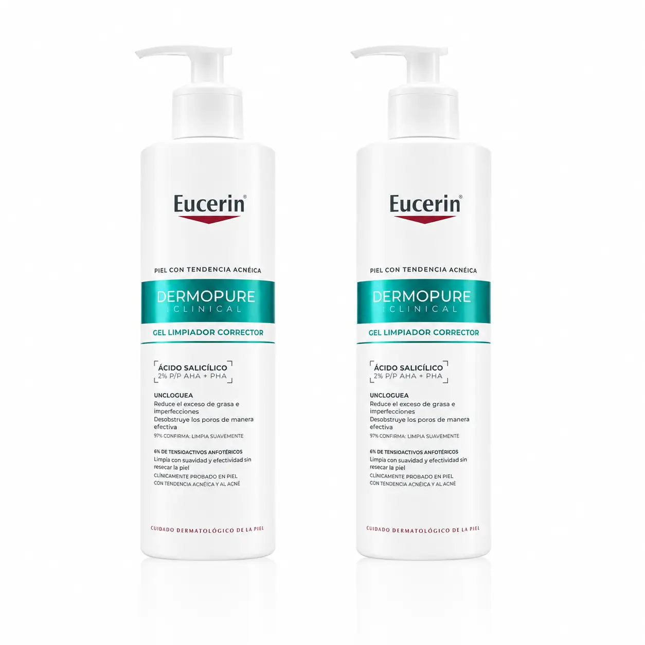 Eucerin Dermopure Triple Effect Cleansing Gel, 400ml, pack 2