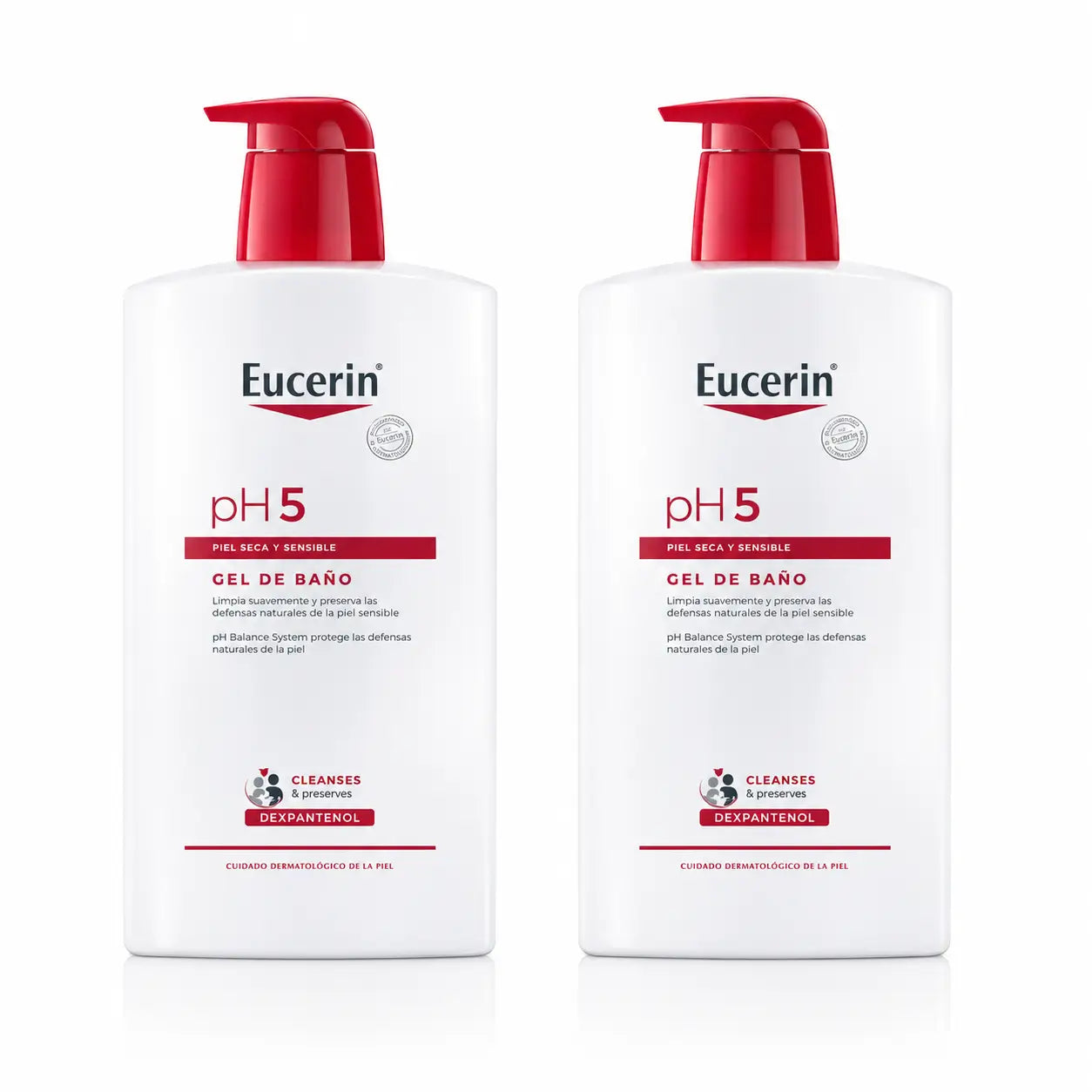 Eucerin Ph5 Gel de bain, 1000ml, pack 2