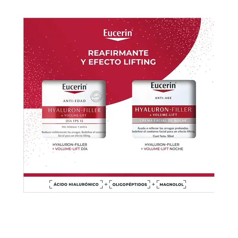 Eucerin Pack Anti-Age Hyaluron-Filler + Volume-Lift Crème de Jour Fps 15 50Ml + Crème de Nuit 50Ml