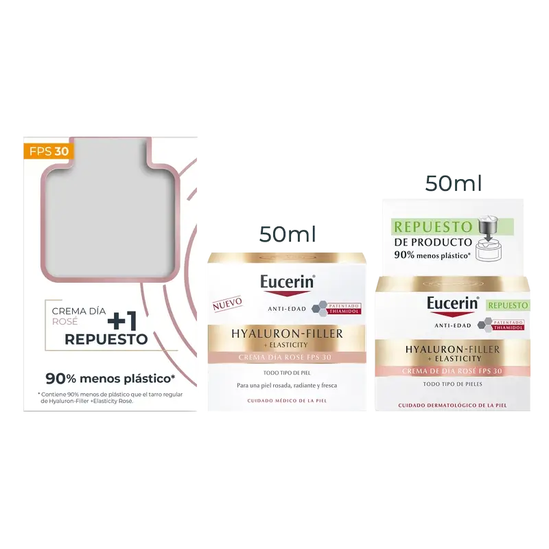 Eucerin Anti-Age Pack Rosé Fps 30, 50 Ml + Recharge, 50 Ml
