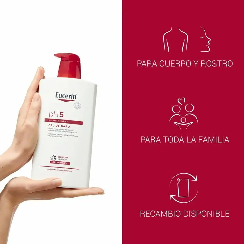 Eucerin Ph5 Gel de bain, 1000 ml