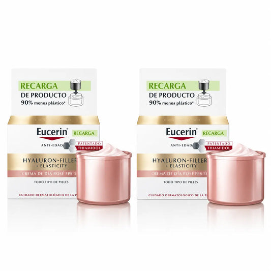 Eucerin Refill Day Cream Rosé Hyaluron Filler Elasticity , 50 Ml , pack 2