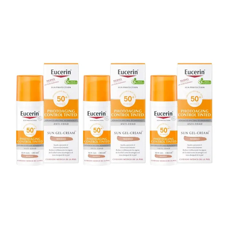 Eucerin Solar Photoaging Control Tinted Spf50+, 3X50 Ml