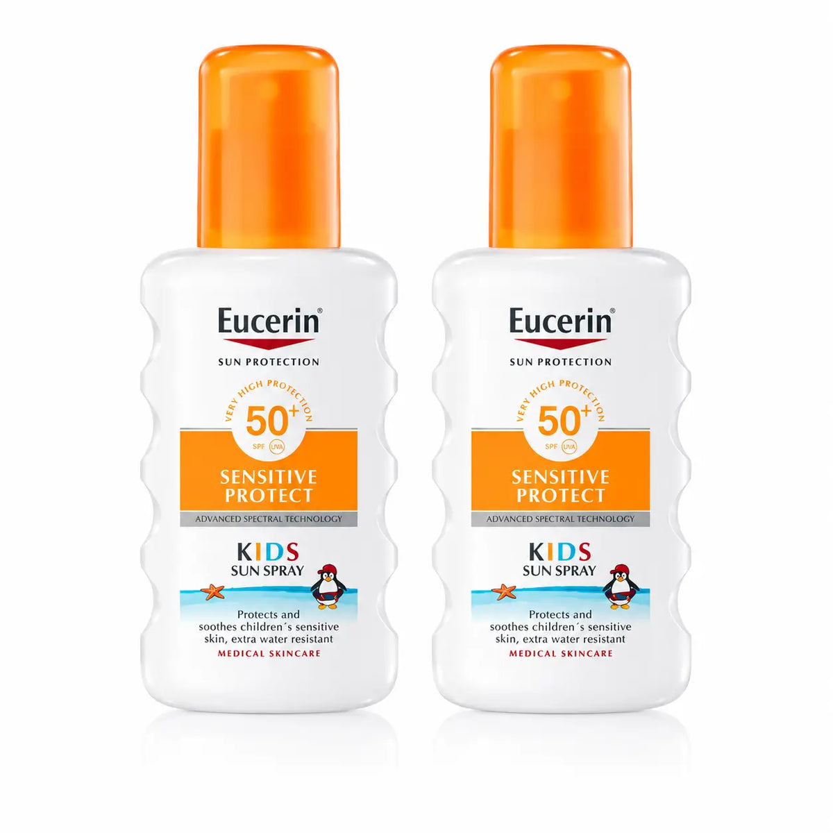 Eucerin Solar Sensitive Protect Kids Kids Sun Spray Spf50+ 200 Ml, pack 2