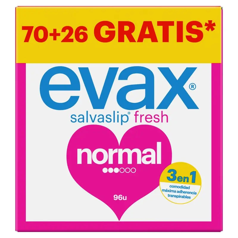 Evax Normal, No Odor System, 96 unités de protège-slips