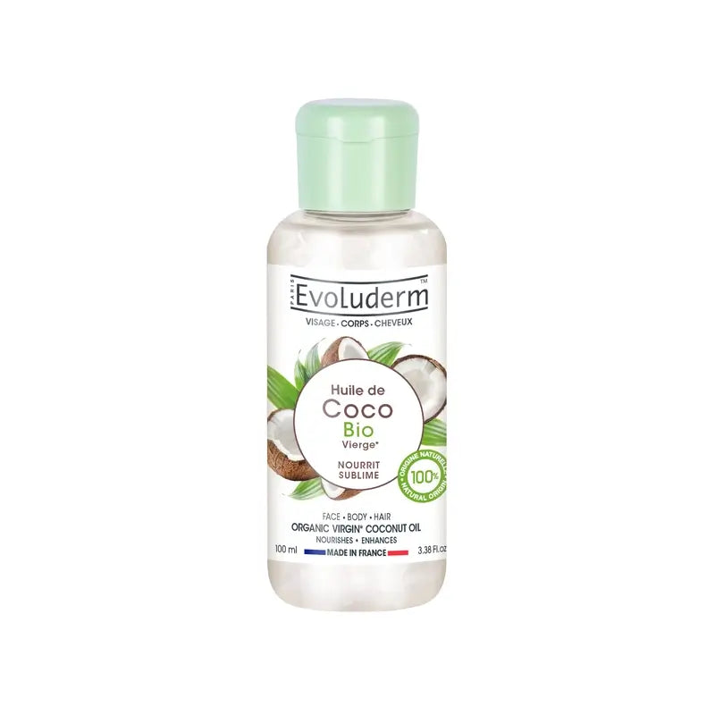 Evoluderm Huile de noix de coco biologique, 100 ml