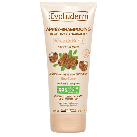 Après-shampoing au beurre de karité Evoluderm, 200 ml