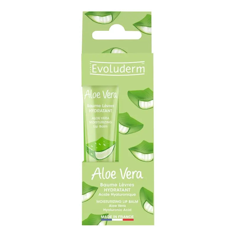 Evoluderm Lip Balm Baume hydratant pour les lèvres - Aloe Vera / Acide Hyaluronique, 15 ml