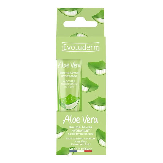 Evoluderm Lip Balm Baume hydratant pour les lèvres - Aloe Vera / Acide Hyaluronique, 15 ml