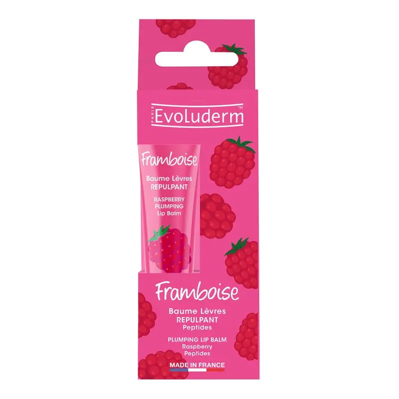 Evoluderm Baume à lèvres régénérant - Framboise / Peptides, 15 ml