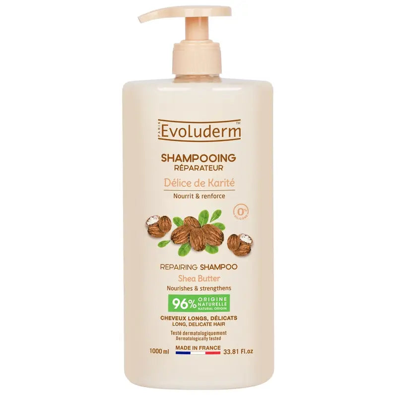 Evoluderm Shampooing au beurre de karité, 1000 ml