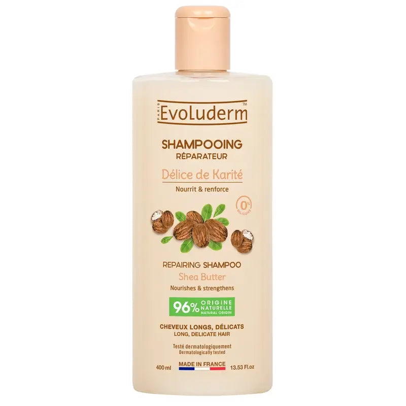 Evoluderm Shampooing au beurre de karité, 400 ml