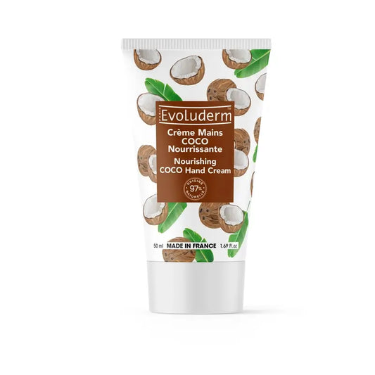 Evoluderm Crème nourrissante pour les mains à la noix de coco, 50 ml