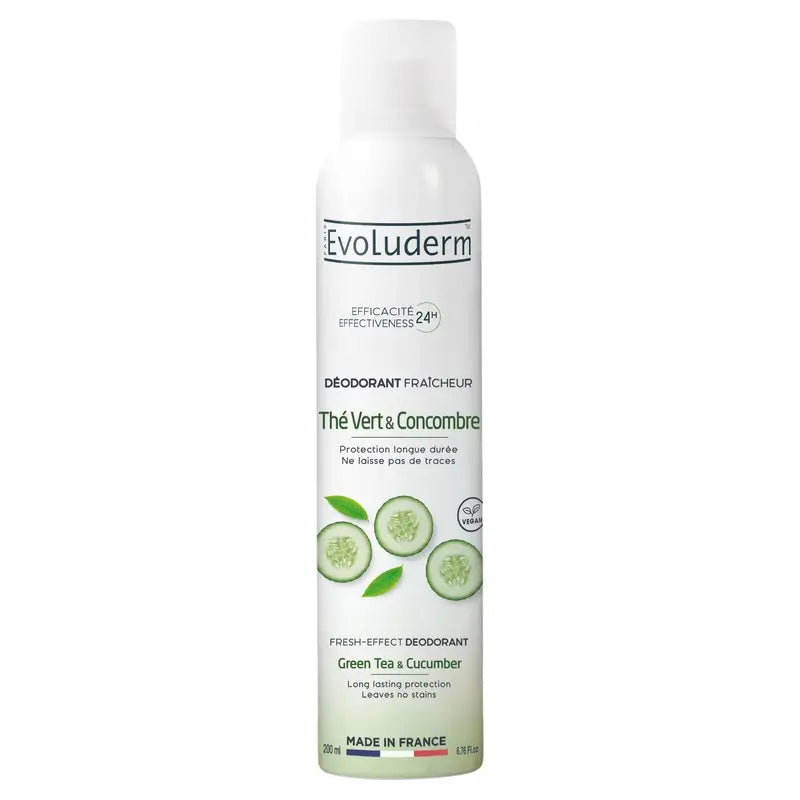 Evoluderm Green Tea & Cucumber Deodorant 24H, 200 ml