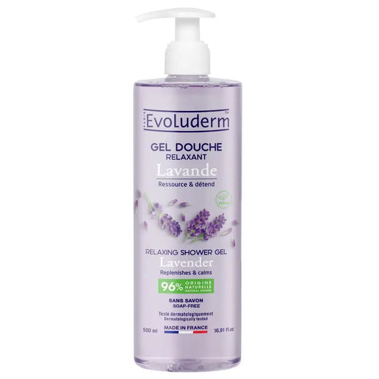 Evoluderm Gel douche à la lavande, 500 ml