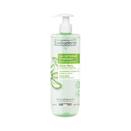 Evoluderm Gel nettoyant à l'aloe vera, 500 ml
