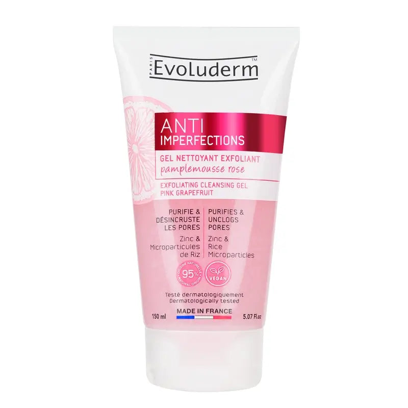 Gel nettoyant exfoliant Evoluderm, 150 ml