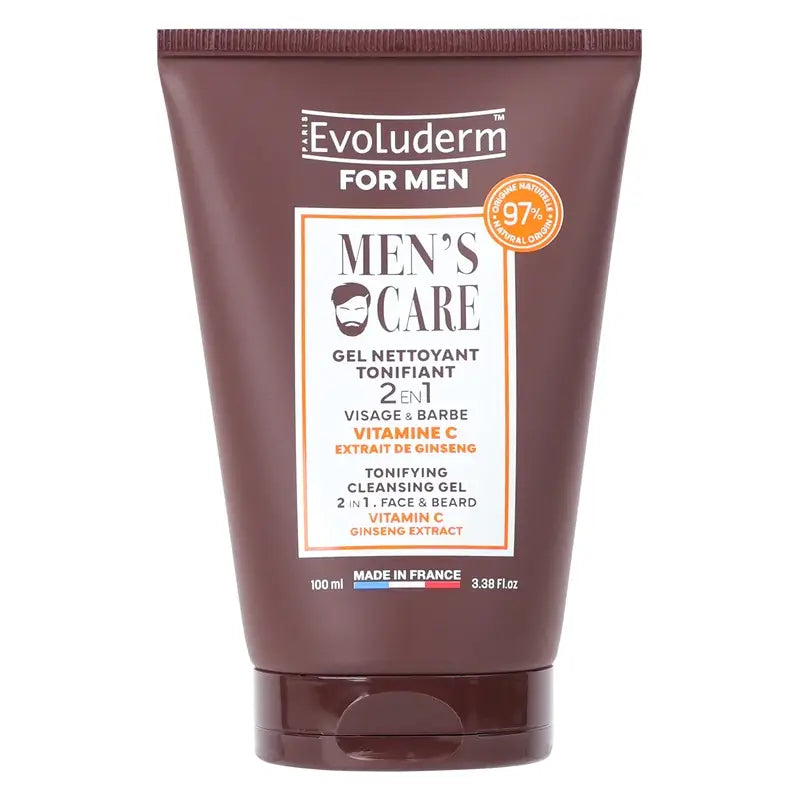 Evoluderm Gel Nettoyant Tonique - Pour Homme, 100 ml