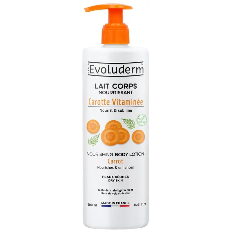 Evoluderm Lotion corporelle à la carotte, 500 ml