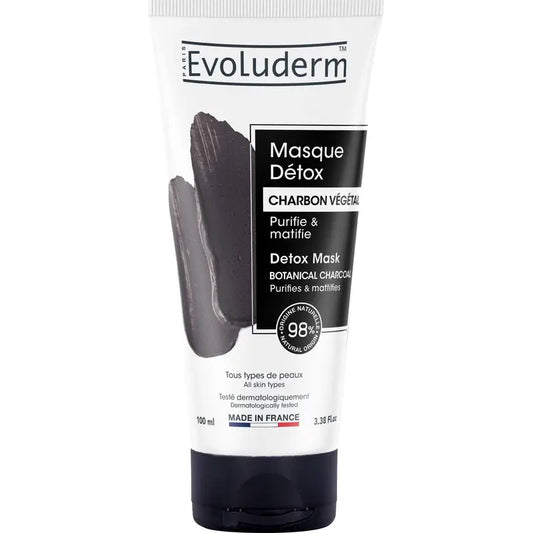 Evoluderm Masque facial Detox au charbon de bois, 100