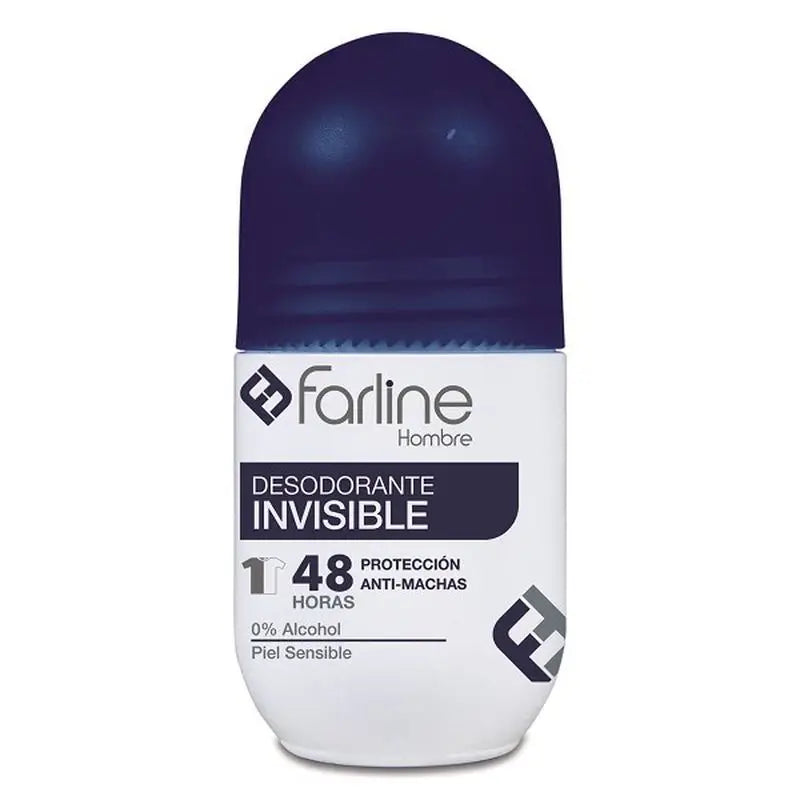 Farline Men's Invisible Deodorant Roll - On , 50 ml
