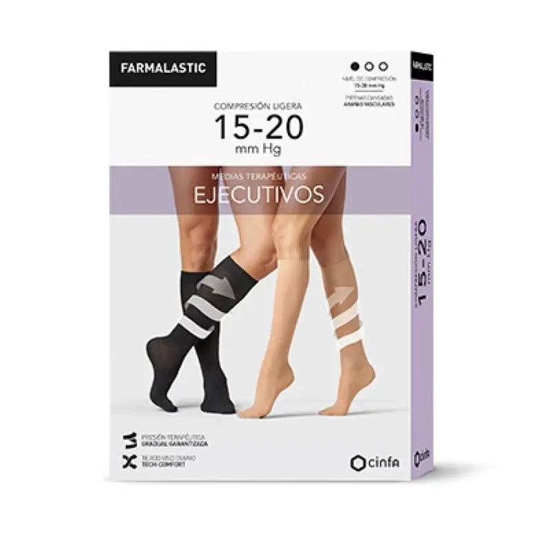 Farmalastic Women's Executive Sock Black Size S
