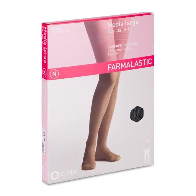 Farmalastic Normal Long Stocking, Black, Queen Size