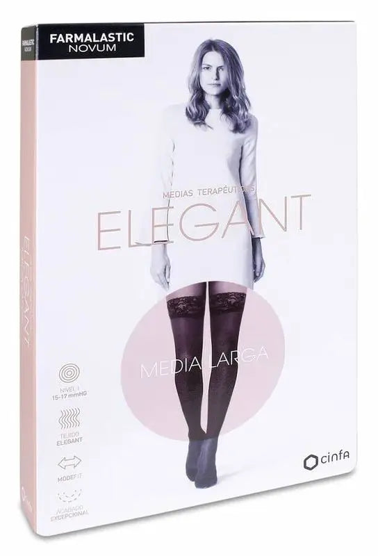 Farmalastic Novum Elegant Long Light Compression Light Chocolate Colour, Size 2