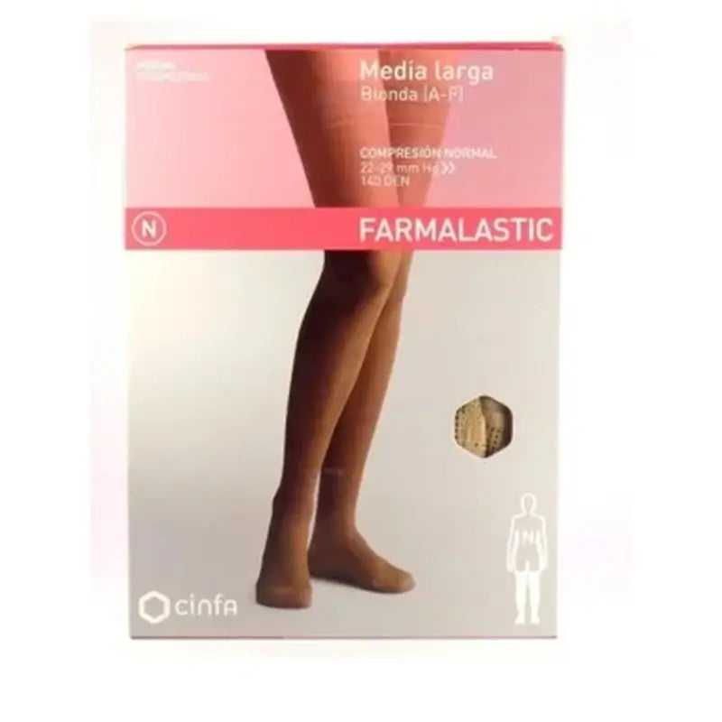 Farmalastic Novum Elegant Long Light Compression Lightweight Navy, Size 5